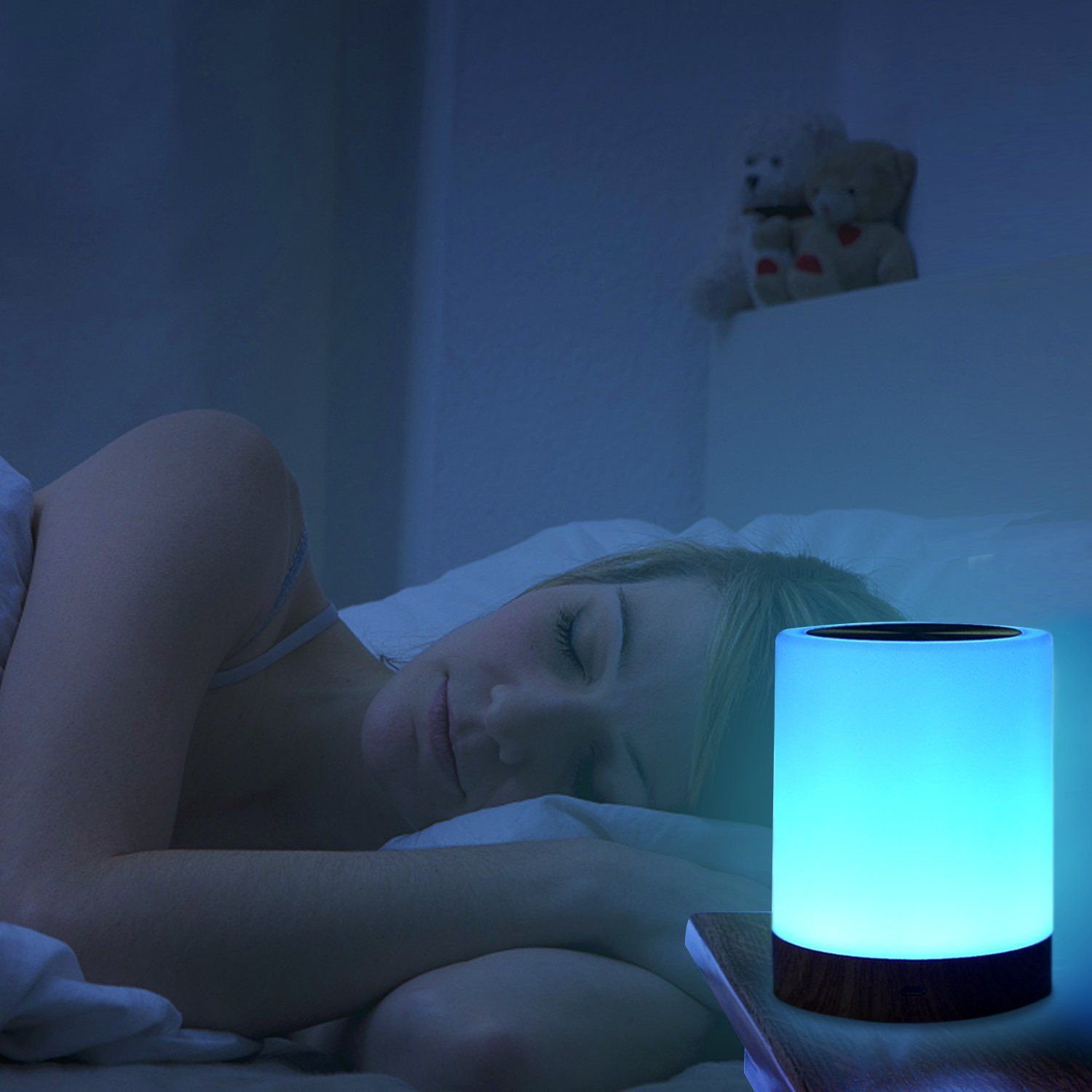 Touch Lamp, Bedside Lamp & Table Lamp with Rechargeable Battery, Brightness Adjustable and Color Dimmable, Portable Night Light — image 3