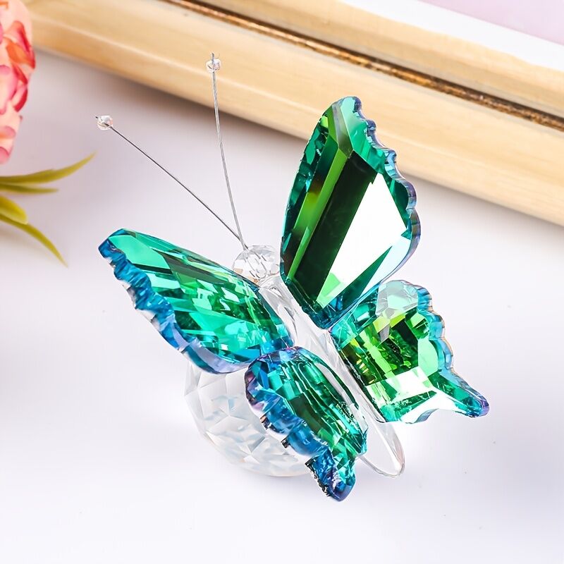 Five colors**"Crystal Wing Radiance" | 5.5cm Gradient Crystal Butterfly Sculpture — Poetry Captured in a Moment, an Eternal Gift Illuminating Space and Heart** — image 3