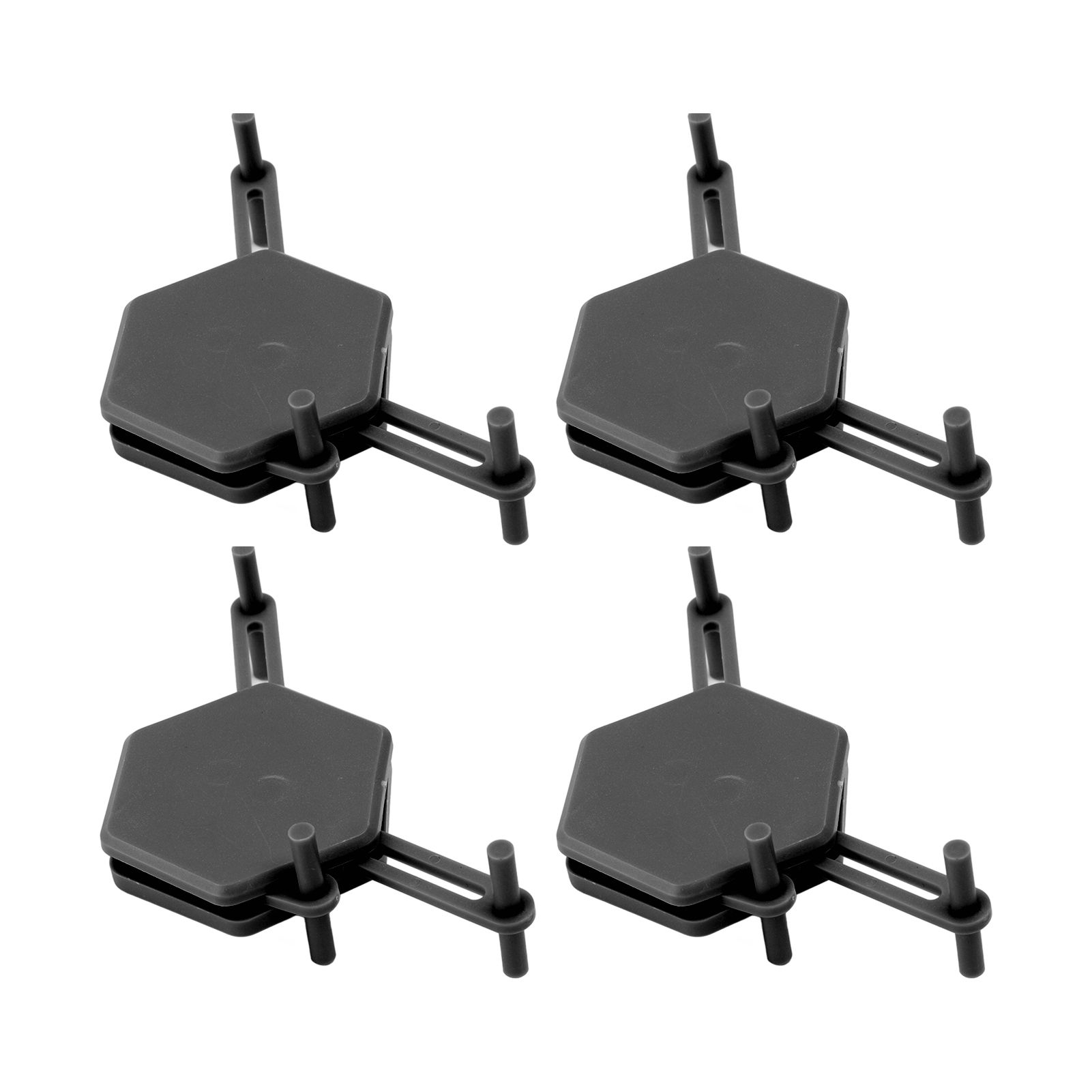 4Pcs Hexagonal Coaster Stylish Adjustable Multipurpose Hexagonal Coasters for Drinks and Small Objects Black โ image 4
