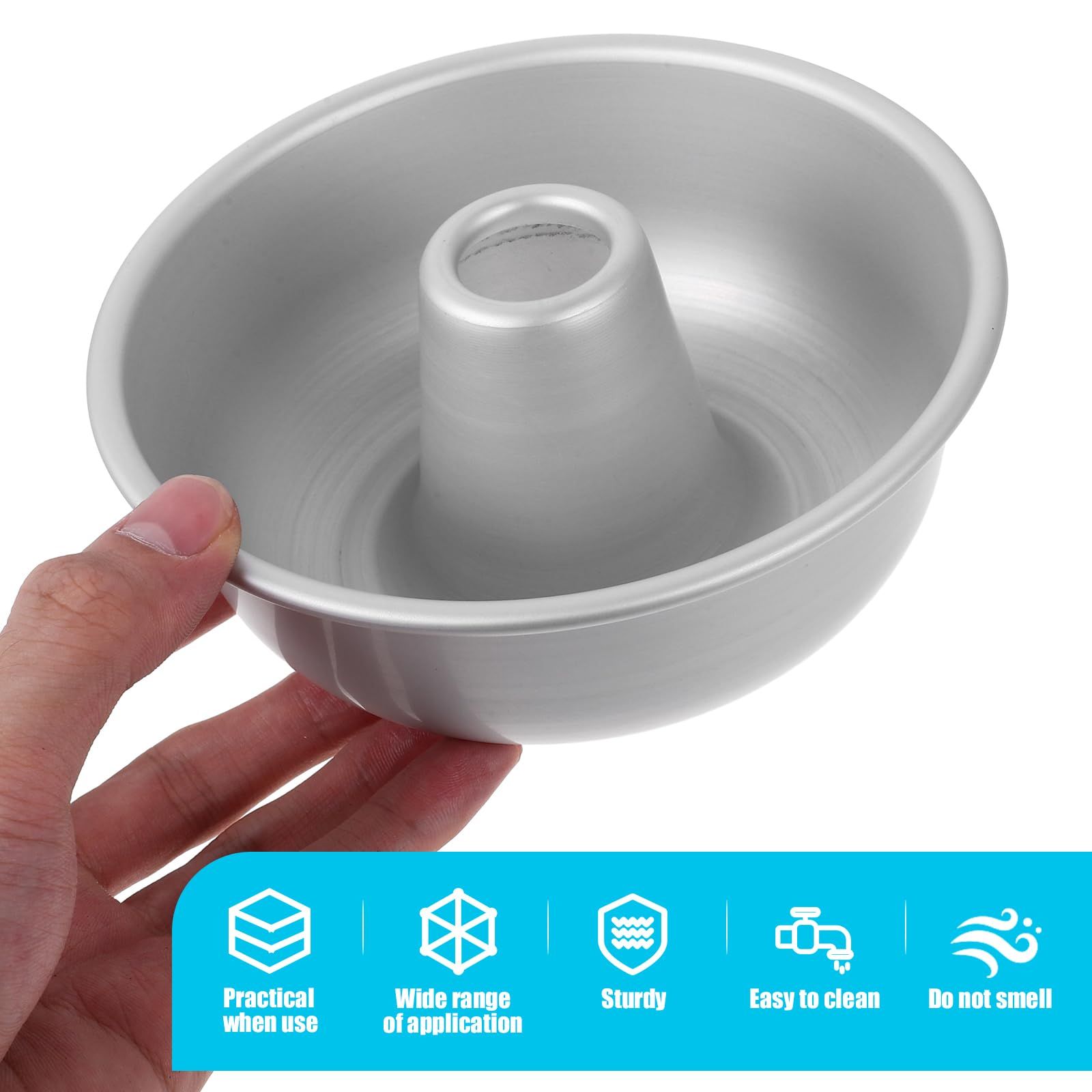 Doughnut baking tray: Non stick donut baking tray, circular donuts, reusable baking tray, pancake cup, cake mold — image 3