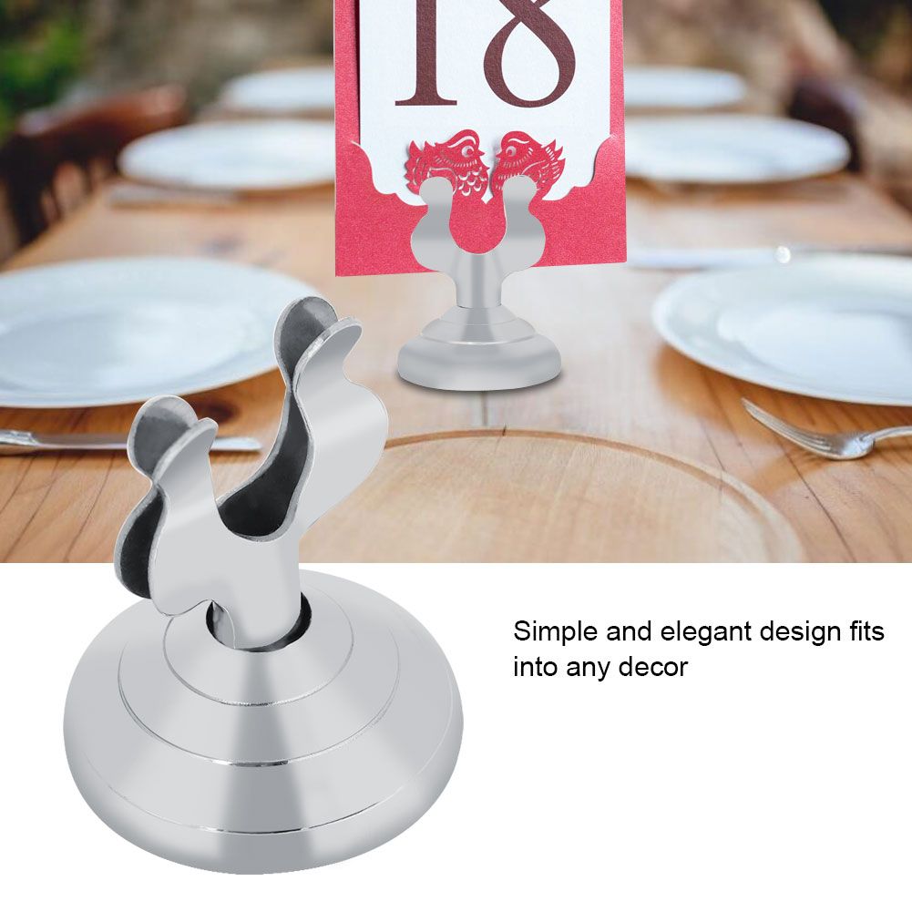 4cm Harp Clip Place Card Holder Stainless Steel Tabletop Menu Holder Number Stand โ image 5