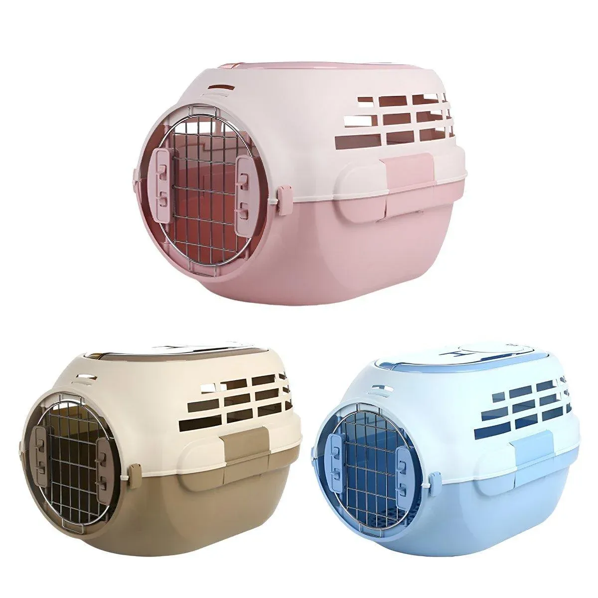 Dog and Cat Carrier Large Space Removable Sunroof Air Carrier for Pet Travel - Blue โ image 3