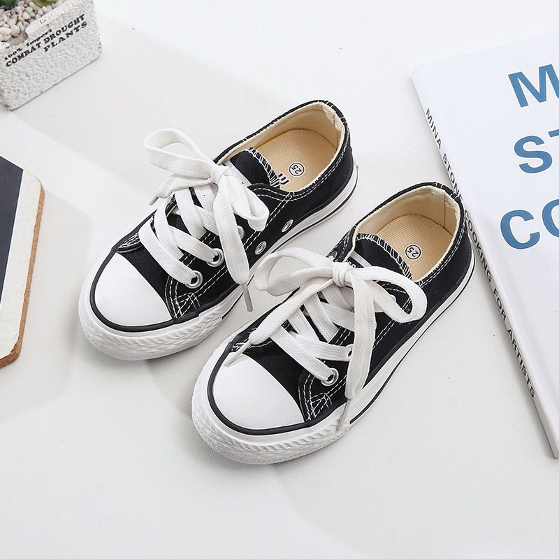 OPOEE Kids Canvas Shoes Low Top Lace Up Red 36 — image 4