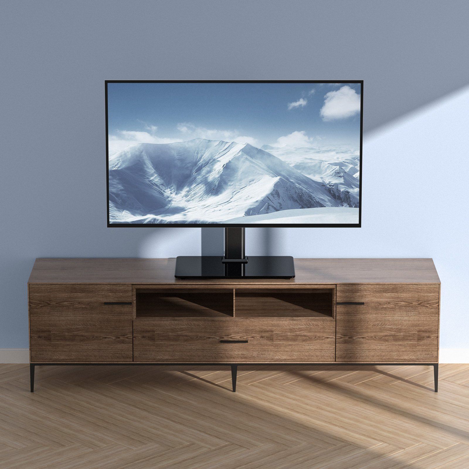 TV Stand Mount, Swivel Universal TV Stand for 32 to 55 inch TVs, Living Room — image 3