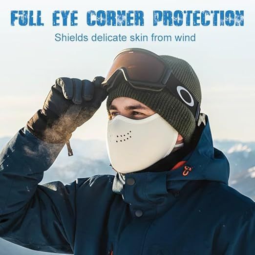 2-Pack Unisex Adjustable Breathable Warm Face Masks, Washable for Winter Use, Warm and Windproof, Extended Eye Coverage โ image 4