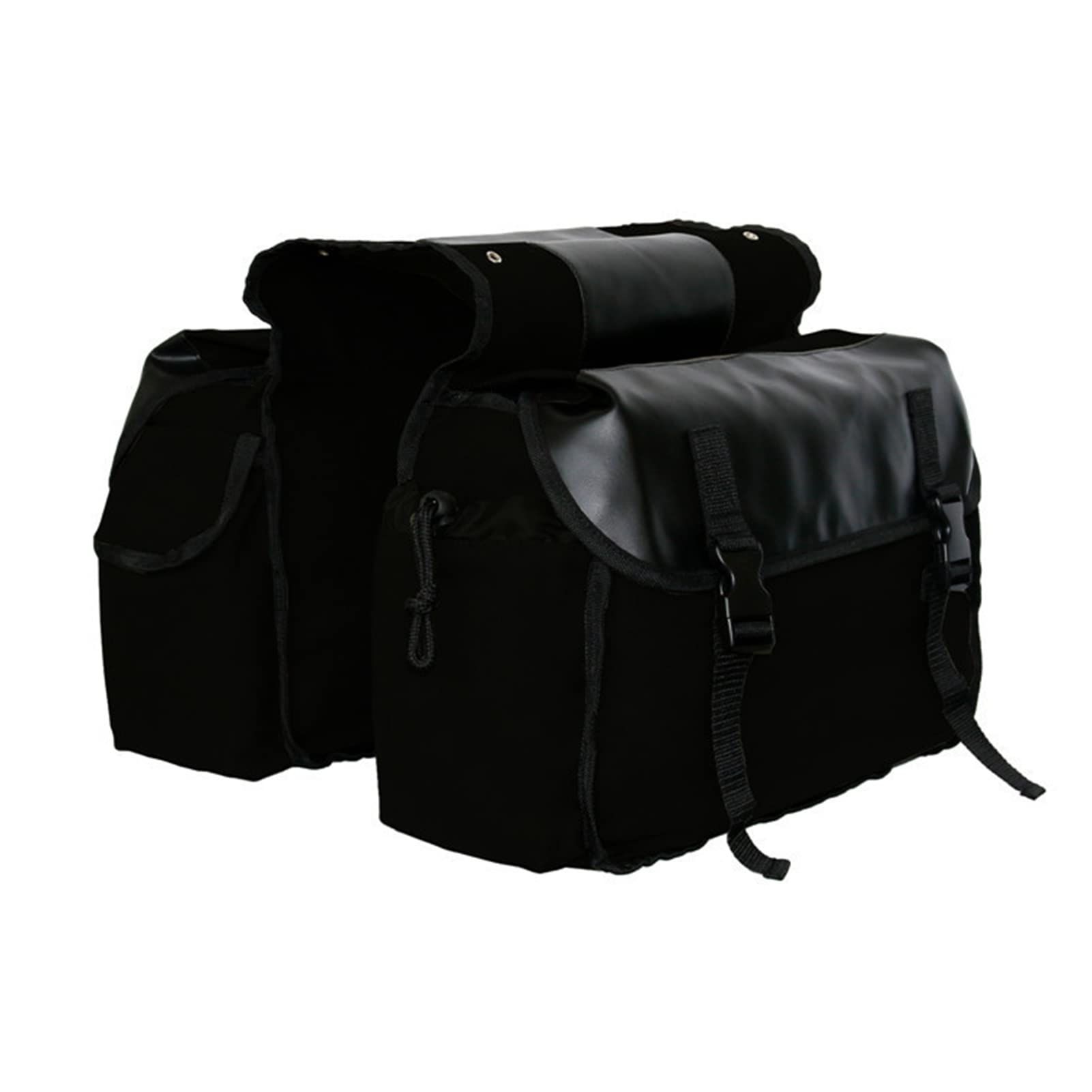 Motorcycle Saddle bags, Waterproof motorcycle saddlebags, Motorcycle Saddlebag Side Tool Bags Cycling Luggage Bag Riding Travel Canvas Waterproof (Black) β image 3