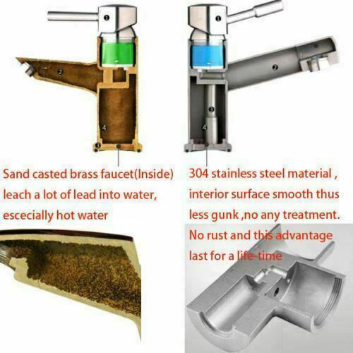 2023 Brushed Brass Gold L shape 3 way filter water kitchen mixer tap faucet Stainless steel Made PVD plated โ image 4