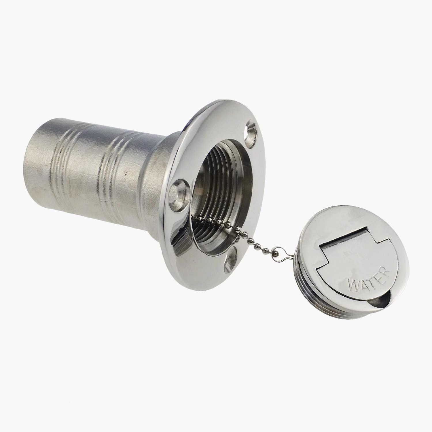 1-1/2"(38mm) Boat Gas/Fuel/Diesel/Water/Waste Deck Fill/Filler with Keyless Cap 1-1/2" Marine Mirror- Polished 316 Stainless Steel Hardware for Yacht Caravan — image 6