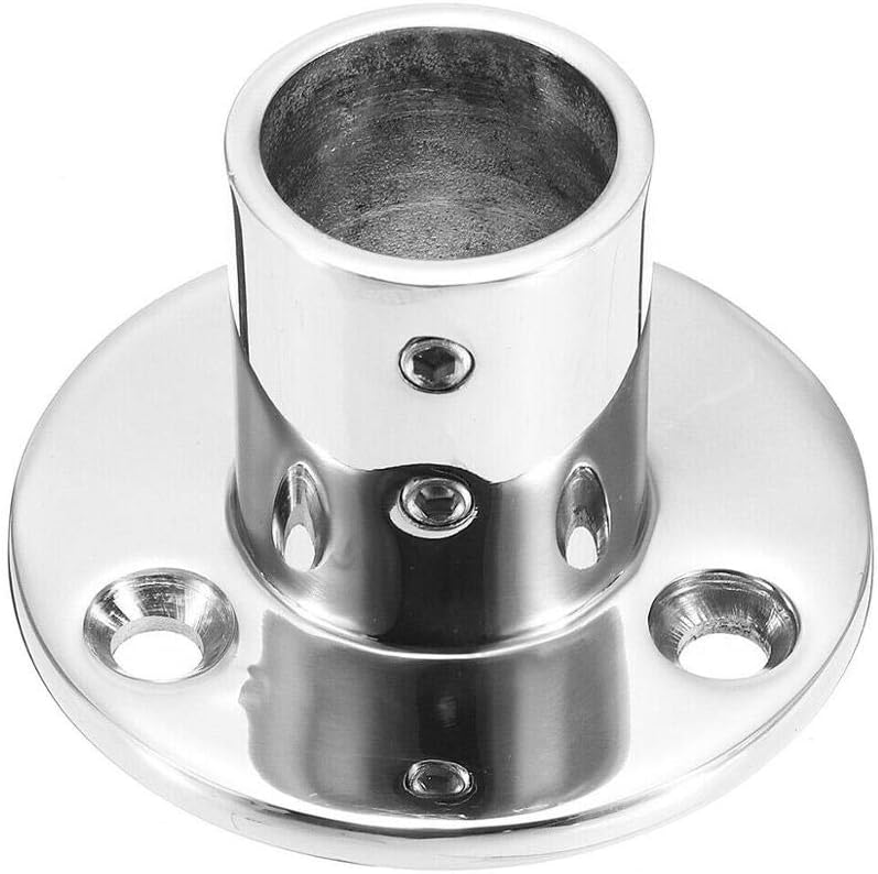 7/8''(22mm) 90 Degree Heavy Dudy 316 Stainless Steel Marine Tube Boat Hand Rail Round Base Bimini Top Fitting Hardware — image 6