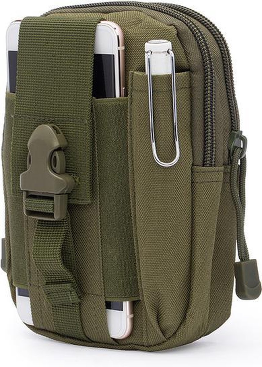 Waterproof Nylon Waist Bag - Anti-Theft - Outdoor Belt Bag - Green