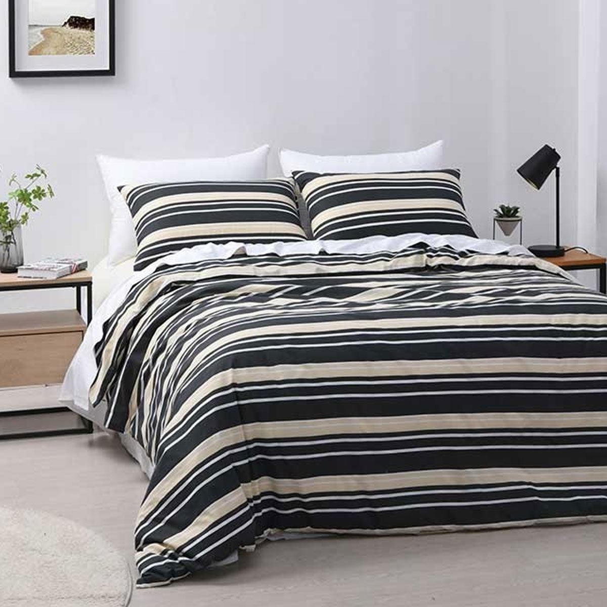 Jason Brighton Charcoal Quilt Cover Set King — image 3