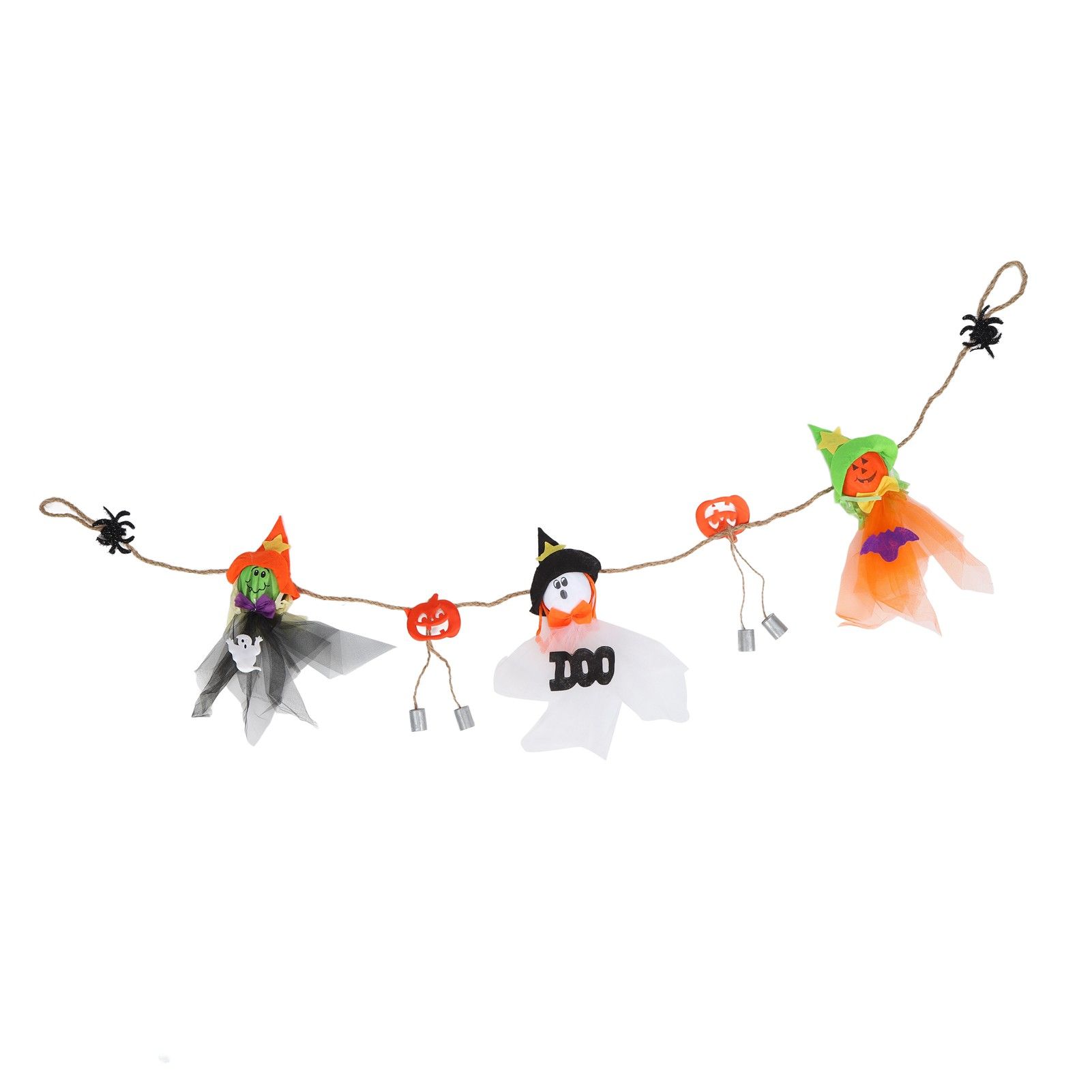 Pumpkin Witch Design Hanging Doll Halloween Pendant Ornament for Costume Party Bar DecorWith Jingle Bell — image 6