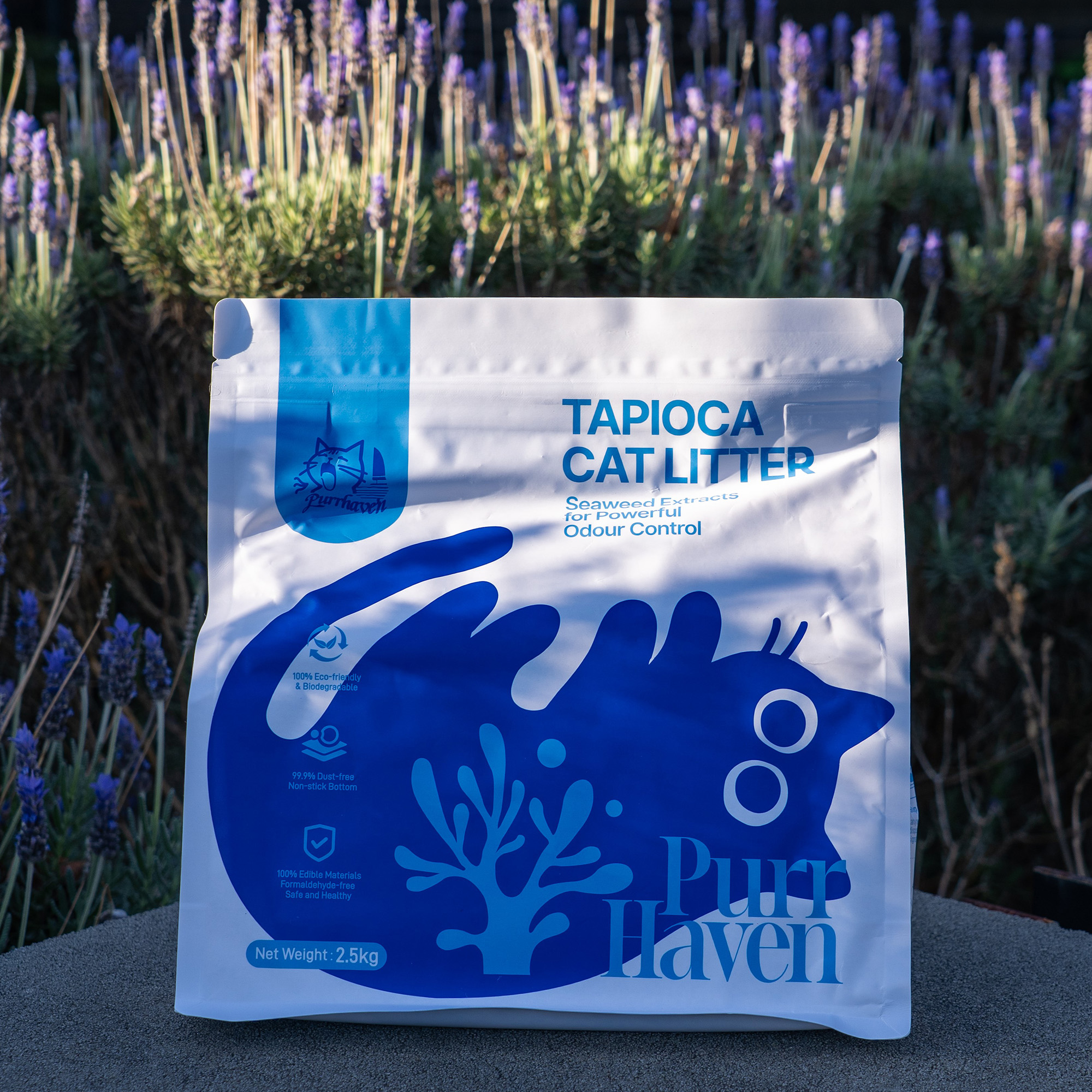 PurrHaven Tapioca Clumping Cat & Kitty Litter, 15kg (6 Pack),Dust Free,Natural Flusable,Easy to Clean,Odour Neutraliser,Rapid Liquid Absorption,Non-Toxic β image 6