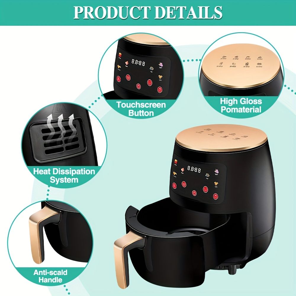 "5L Intelligent Touch · Healthy Fresh Cooking Air Fryer (Pre-set Menu / 360° Hot Air / No Oil Light Car)" — image 4