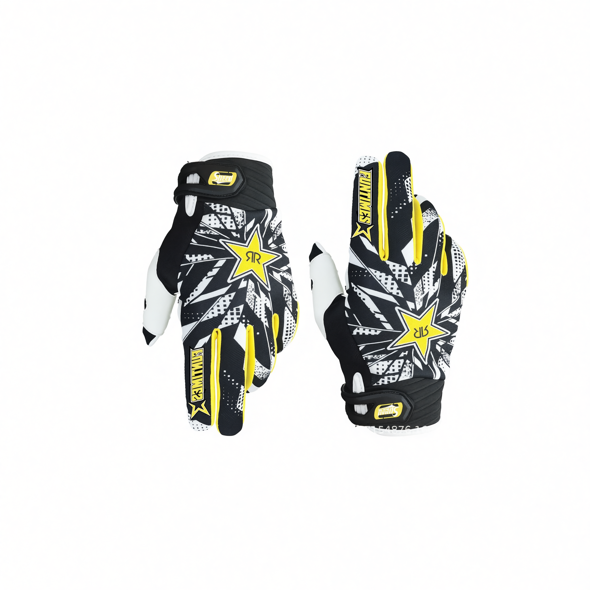 Funtimes Nylon Cycling Gloves Full Finger Adult Yellow XL