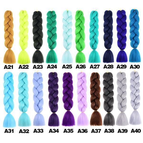 Dark Blue Gradient Reggae Braids, 6 Giant Braids — image 3