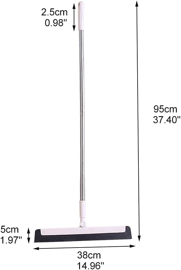 95 cm Floor Scraper with Telescopic Handle, Rotatable for Wet and Dry Use, Beige โ image 2