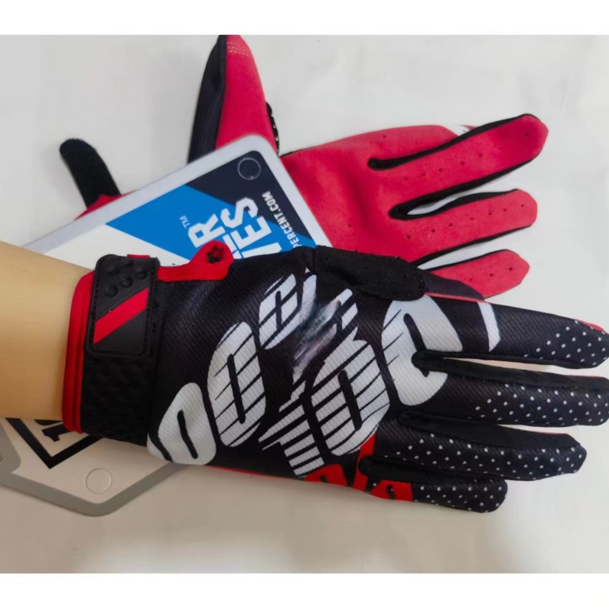 LOHAS FOX Cycling Gloves Nylon Wear Resistant Long. White M โ image 2