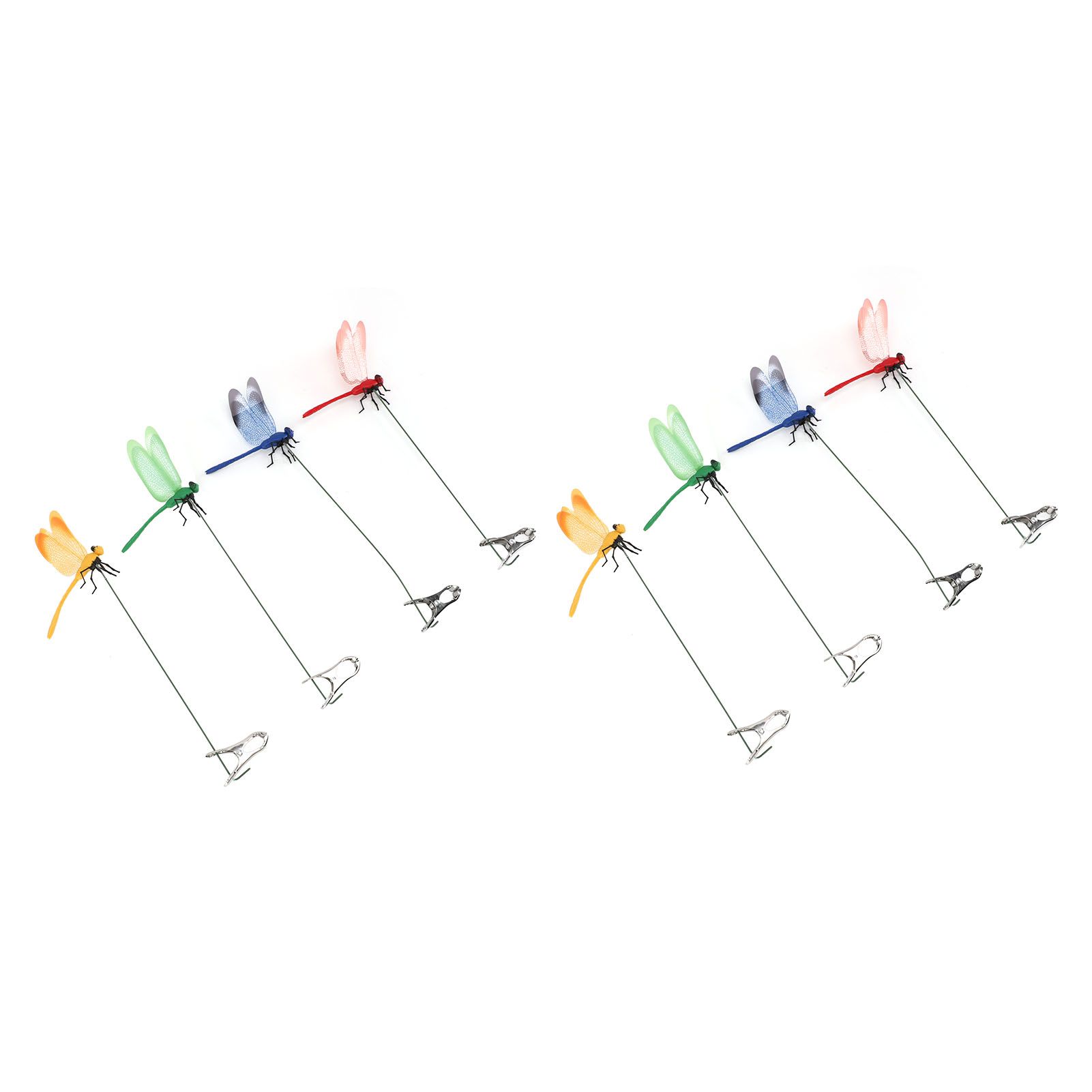 8PCS Fake Dragonfly Clip Waterproof Outdoor 3D Dragonfly Garden Decorative Clips Home Patio Ornaments Crafts โ image 3
