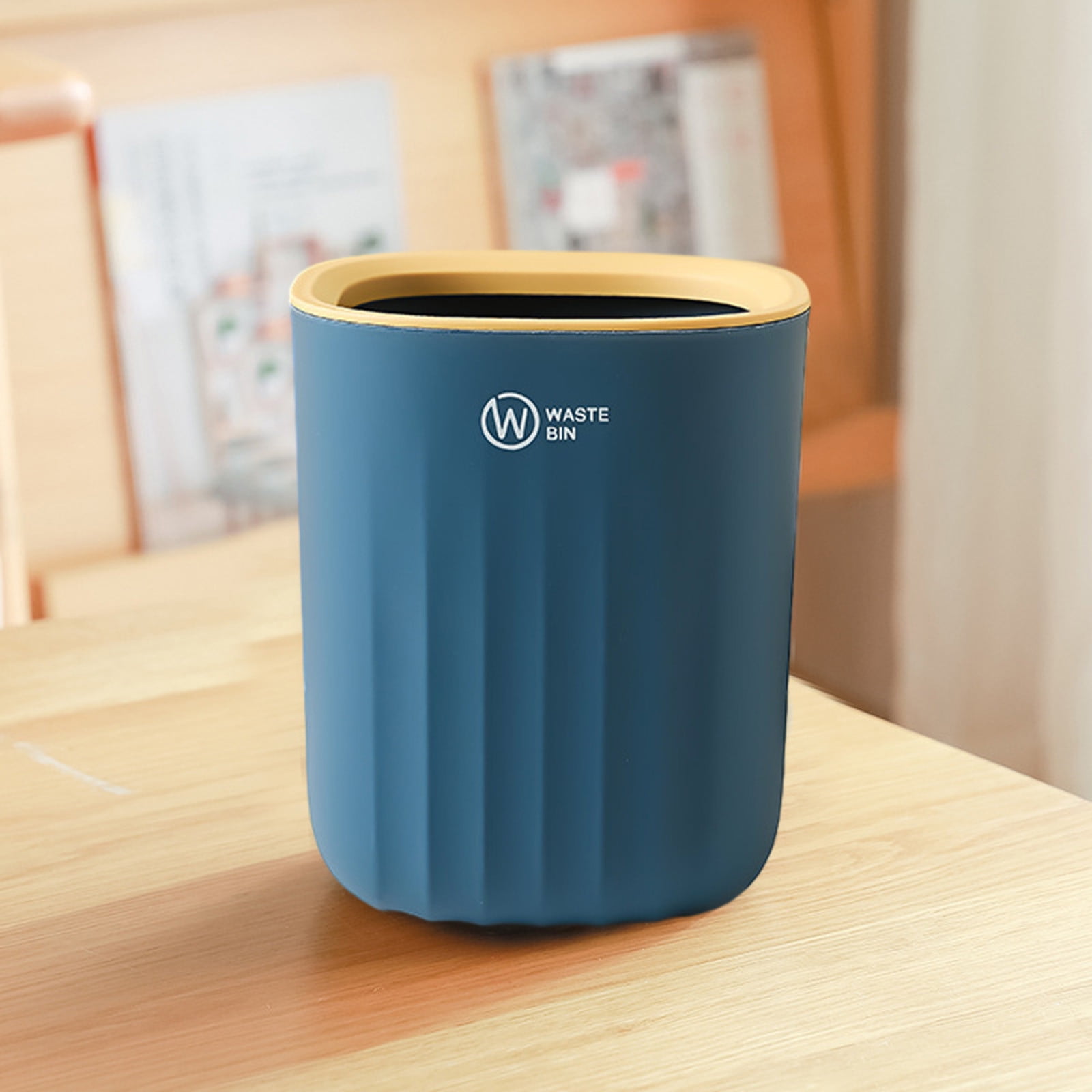 Bathroom Trash Can, Plastic Rectangular Garbage Can for Kitchen, Bedroom, Living Room, Small Indoor Waste Basket 4.52ร5.9 in Pink โ image 4