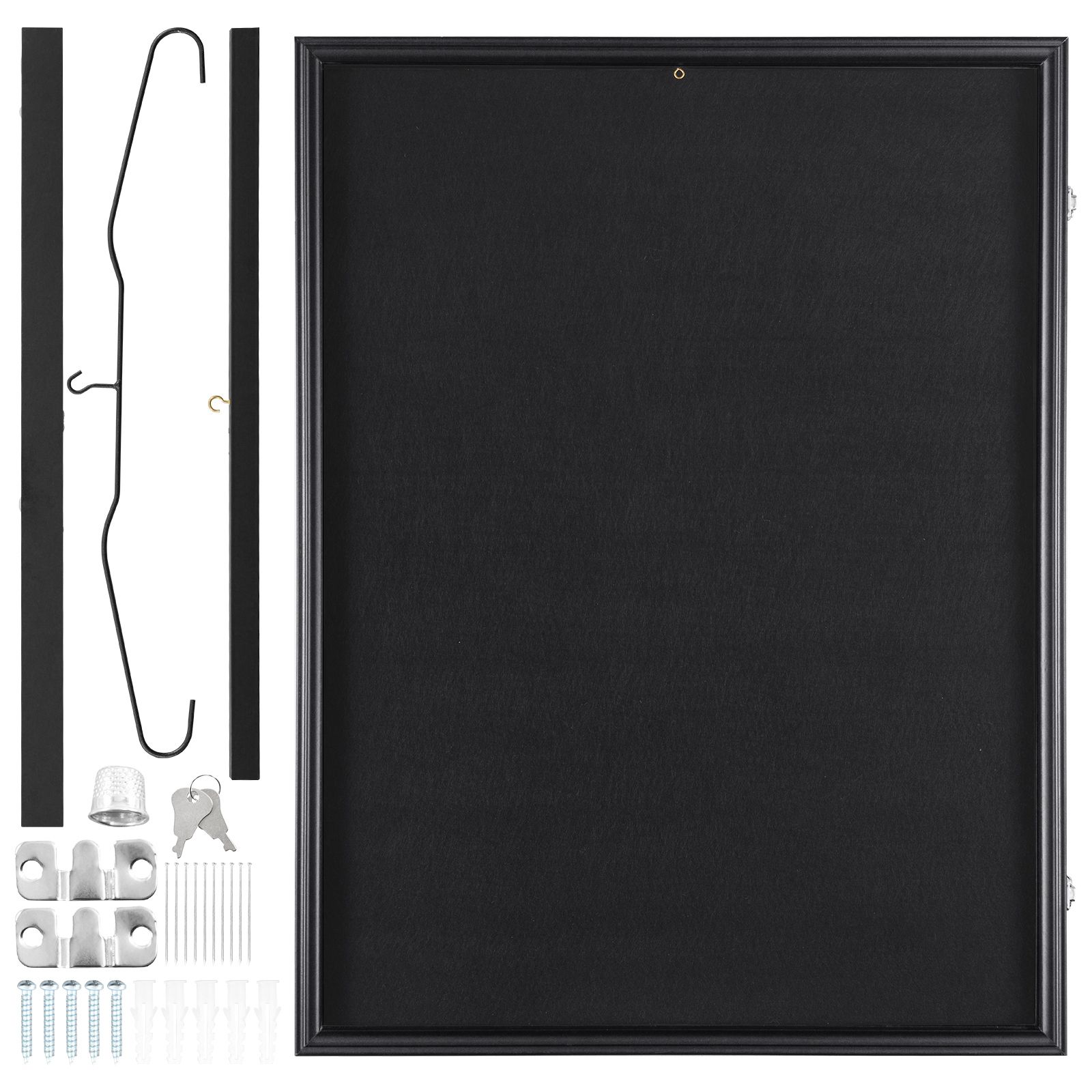 Jersey Display Frame Case, 610 x 812 x 40 mm, Large Lockable Sport Jersey Shadow Box with 98% UV Protection PC Glass and Hangers, for Baseball Basketball