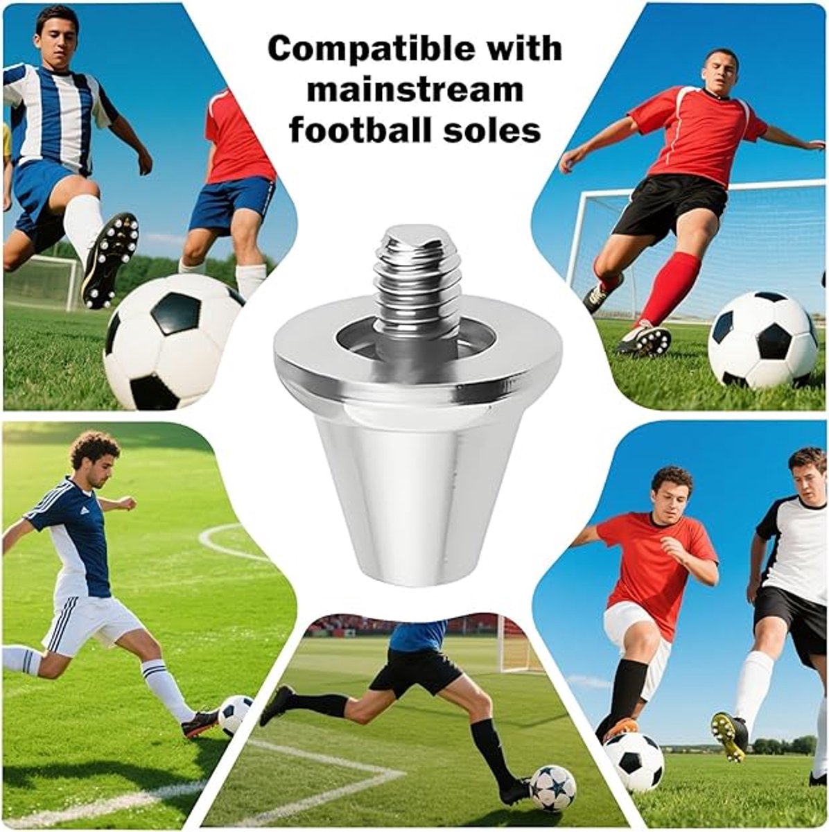 12 pieces - football studs - replacement metal football studs - 8 11mm and 4 13mm football studs - with tools - replacement football studs for football boots — image 5