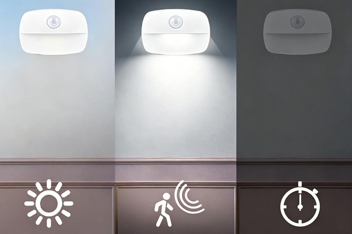 2PCS LED Motion Sensor Night Light Battery Powered Closet Stair Light — image 4