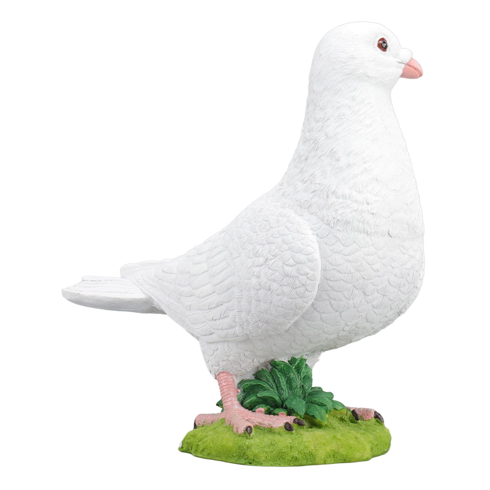 Artificial White Doves Ornament High Simulation Resin White Feather Birds Ornaments for Garden Home Decoration Head Towards The Left White Dove โ image 4