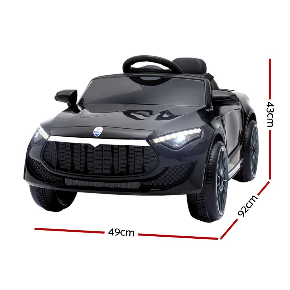 Rigo Kids Electric Ride On Car Toys Cars Horn Music Remote Control 12V Black โ image 2