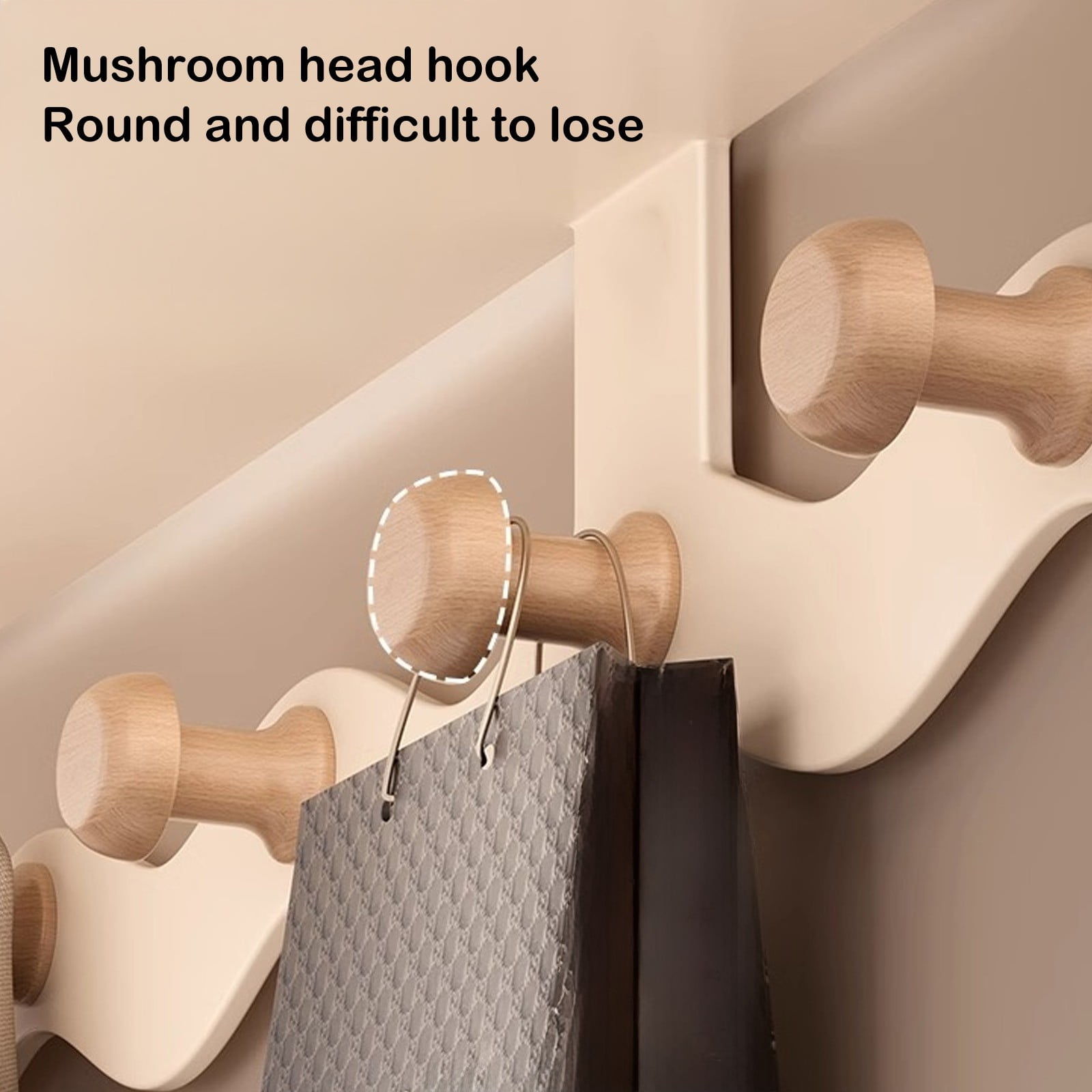 Wall Mounted Coat Rack with Shelf, 14 inches White Wood Floating Shelf for Entryway, Bathroom, Bedroom S β image 6