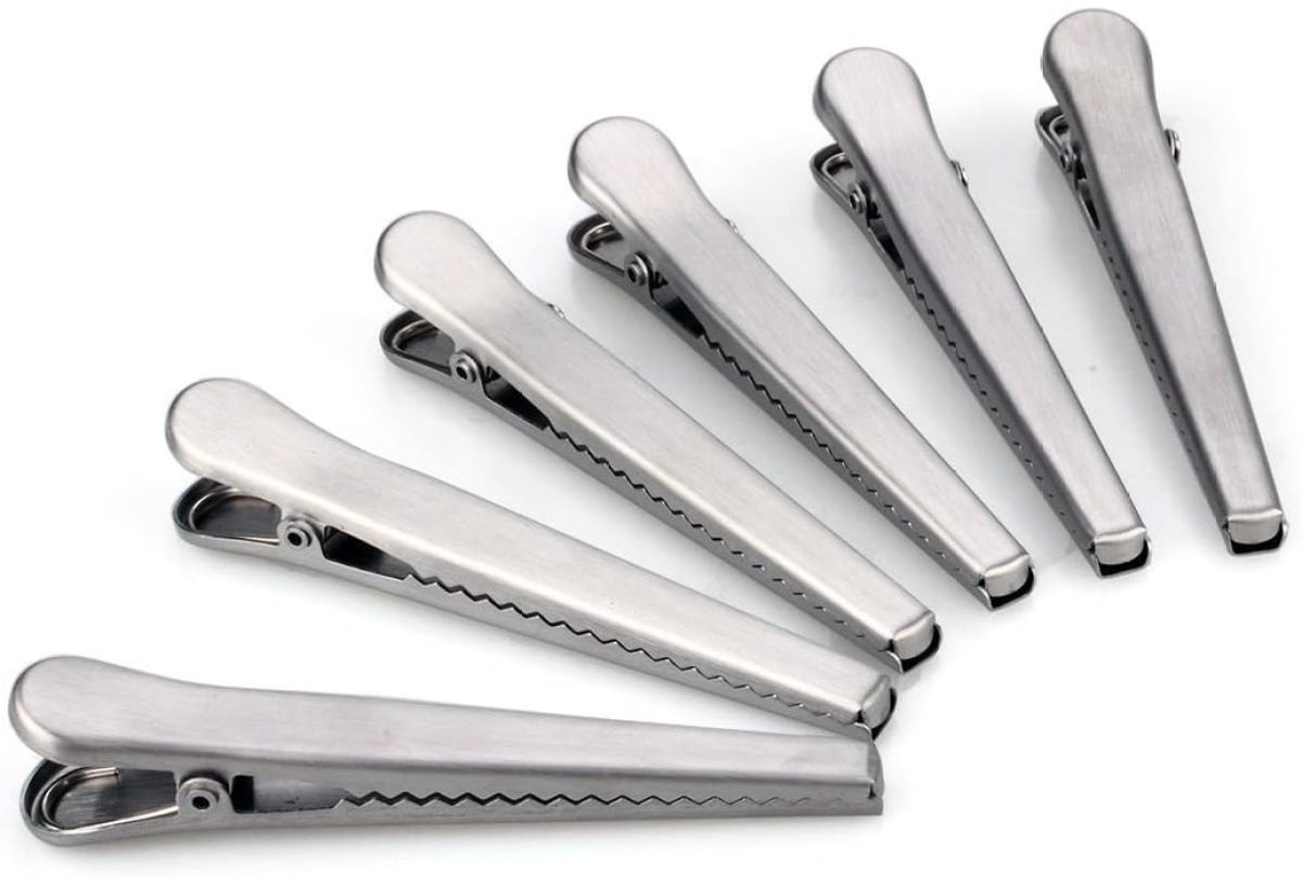 12 Stainless Steel Bag Clips - Airtight Seals for Coffee, Chips & Food - Strong Jaw Grip for Freshness Preservation - Kitchen Organization & Storage — image 5