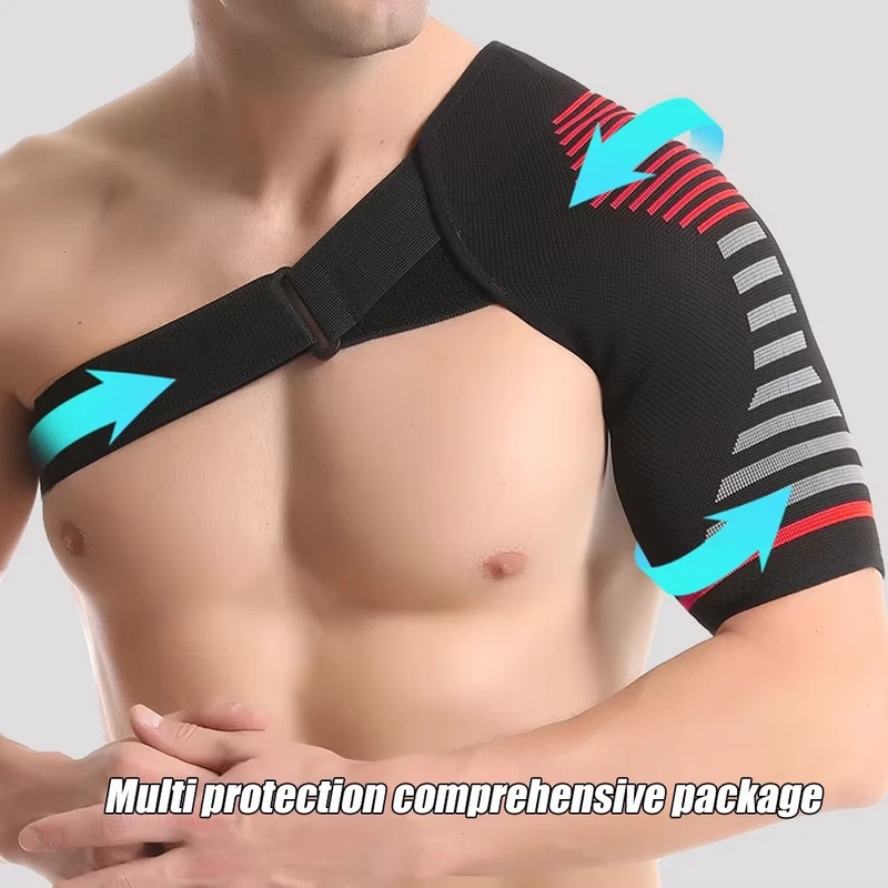 Compression Shoulder Support Breathable Fabric Rotator Cuff Men Women(Orange) โ image 3