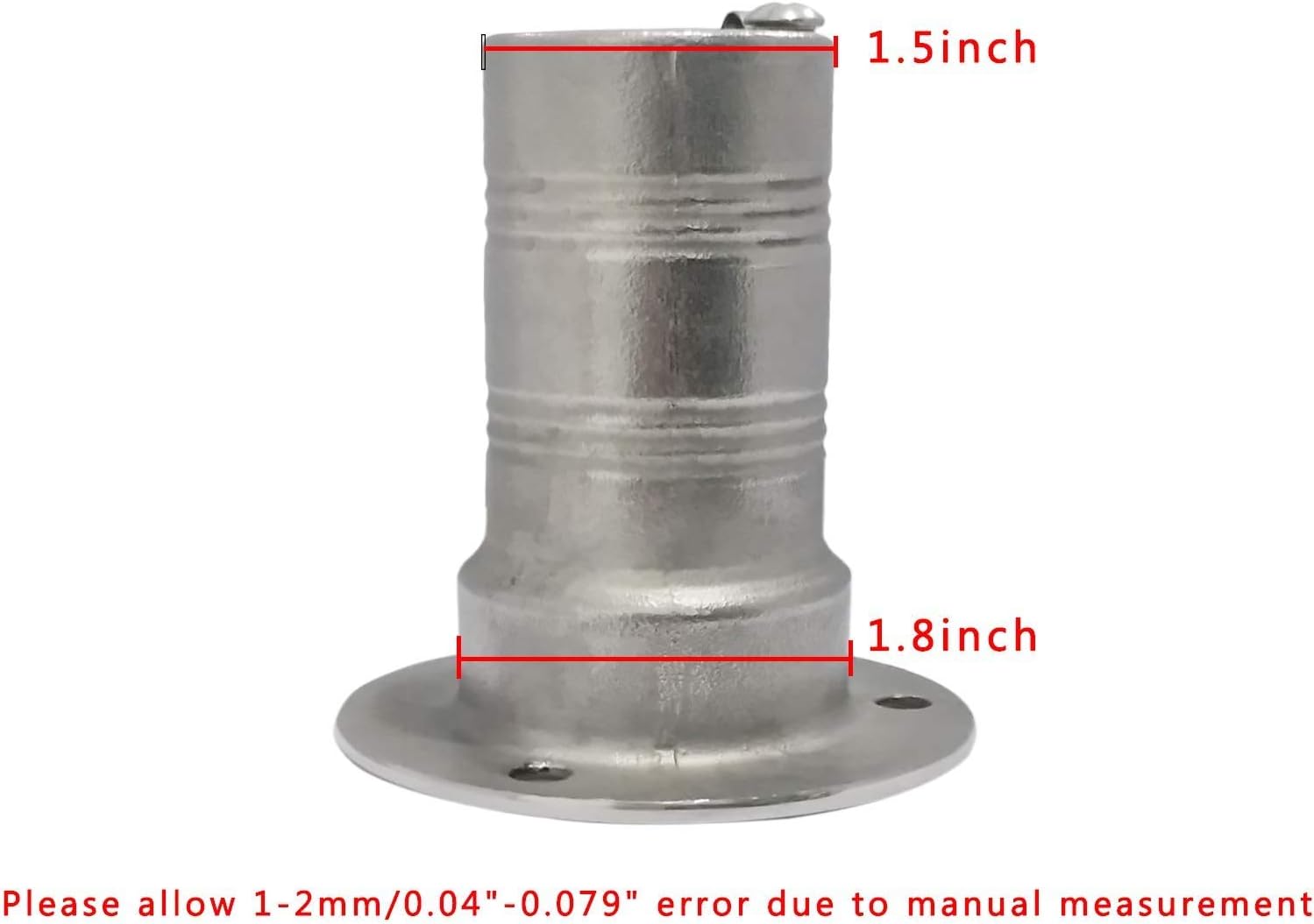 1-1/2"(38mm) Boat Gas/Fuel/Diesel/Water/Waste Deck Fill/Filler with Keyless Cap 1-1/2" Marine Mirror- Polished 316 Stainless Steel Hardware for Yacht Caravan — image 3