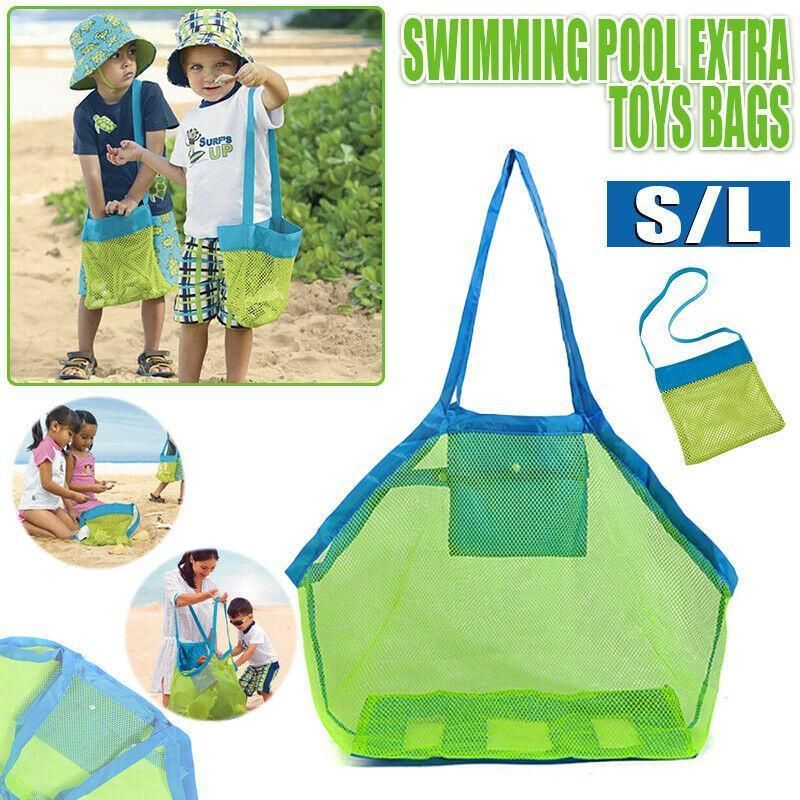 Mesh Beach Toy Bag Sand Away Tote for Swimming Pool Storage S or L Size - S — image 2