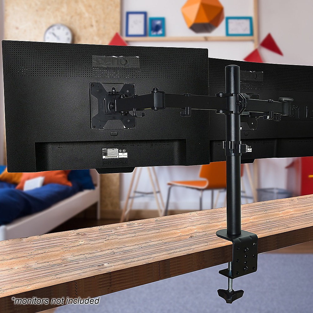 Dual LCD Monitor Desk Mount Stand Adjustable Fits 2 Screens Up To 27" — image 2