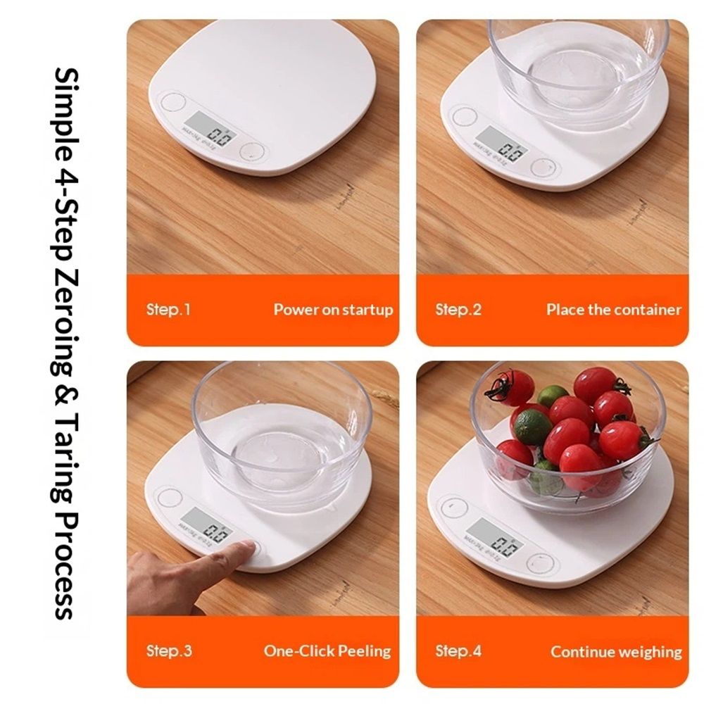 Digital Food Scale, Precise Weight Measuring and Portion Control, Baking and Cooking Made Simple, White — image 5