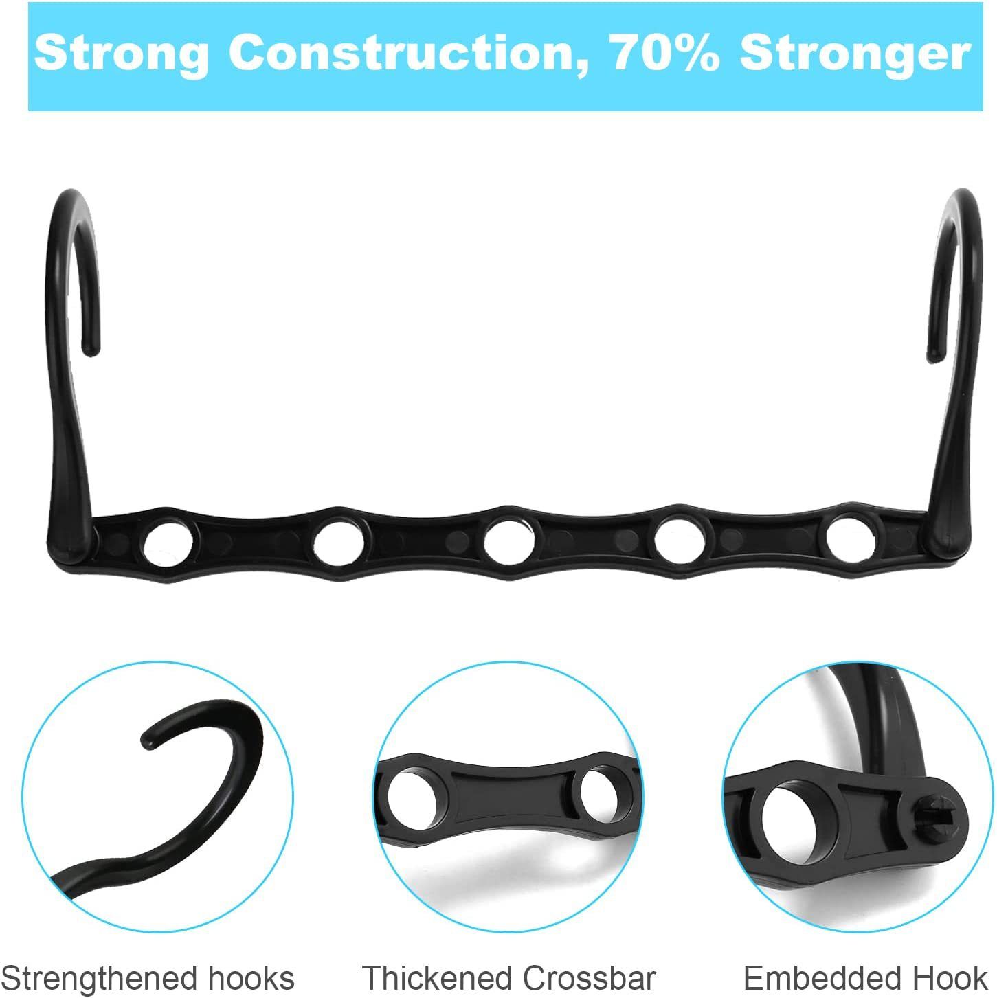 Space Saving Hangers for Clothes 10 Pack, Black Magic Hangers Multi Hangers Organizer, Closet Organizers and Storage System โ image 3