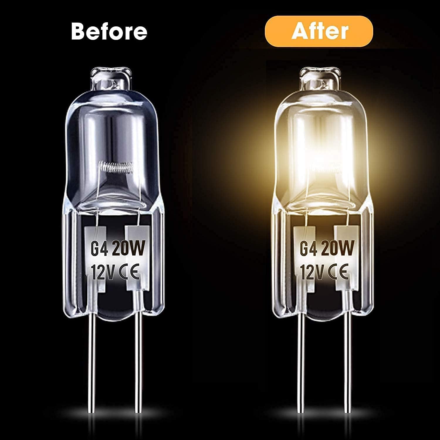 G4 halogen lamps 10W 12V - Warm white - 10-pack 10pcs 10W — image 4