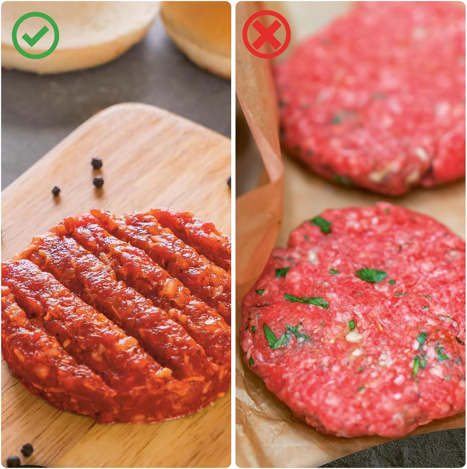 Hamburger Press Patty Maker, 4.6 in Food Grade Aluminum Burger Press, Non-Stick, with 100 Pcs Wax Paper, for Grilling and Cooking — image 6