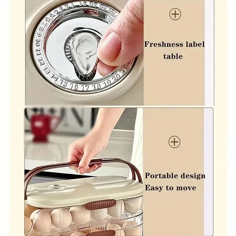 Home Egg Carton Kitchen Storage Organizer for Handheld Egg Holding and Display — image 5