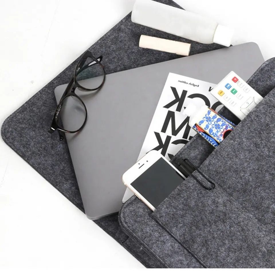 Felt Storage Bag Pouch Bed, Dark Grey — image 4