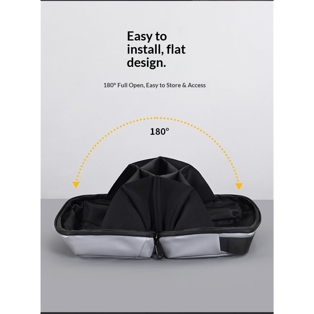 180 ° large opening high- Large Storage Electronics Organizer - Water Resistant, Travel Accessories Sling Bag Makeup Bag, Organizer for Cable Cord Charger — image 4