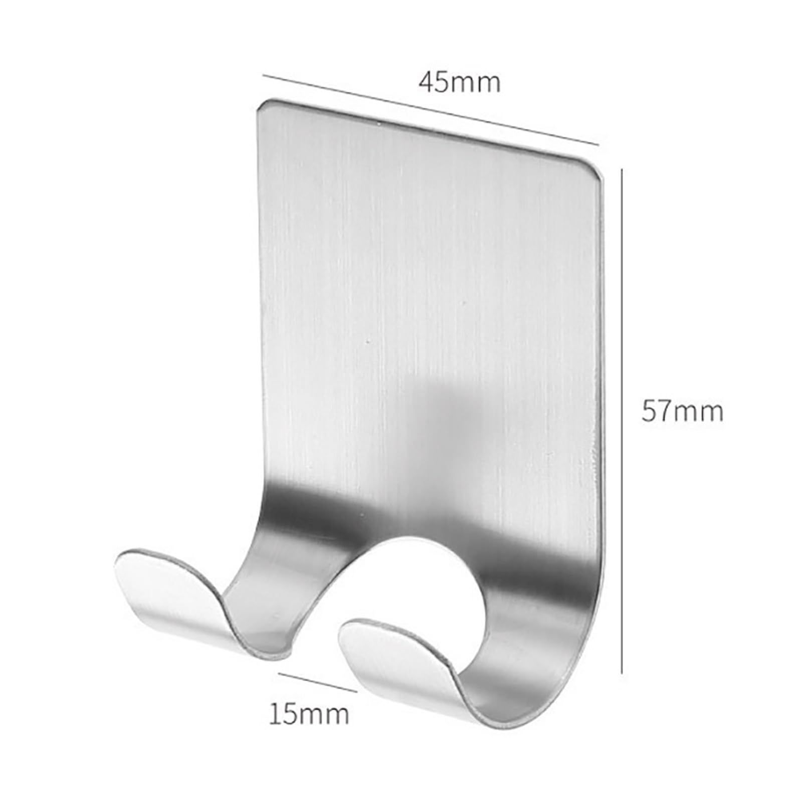 Adhesive Razor Holder, Silver Self Adhesive Razor Hooks Shower Wall Razor Hanger Waterproof Stainless Steel Heavy - 2 Pcs — image 3