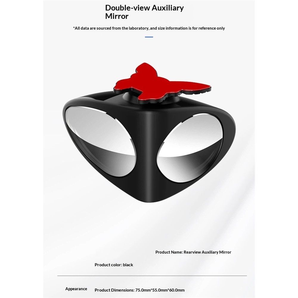 2 pack Blind Spot Car Mirror - Glasses Convex Wide Angle Rear View 360 Degrees Rotatable Blindspot Side Eliminator Auxiliary Mirror for Cars SUV and Trucks โ image 3