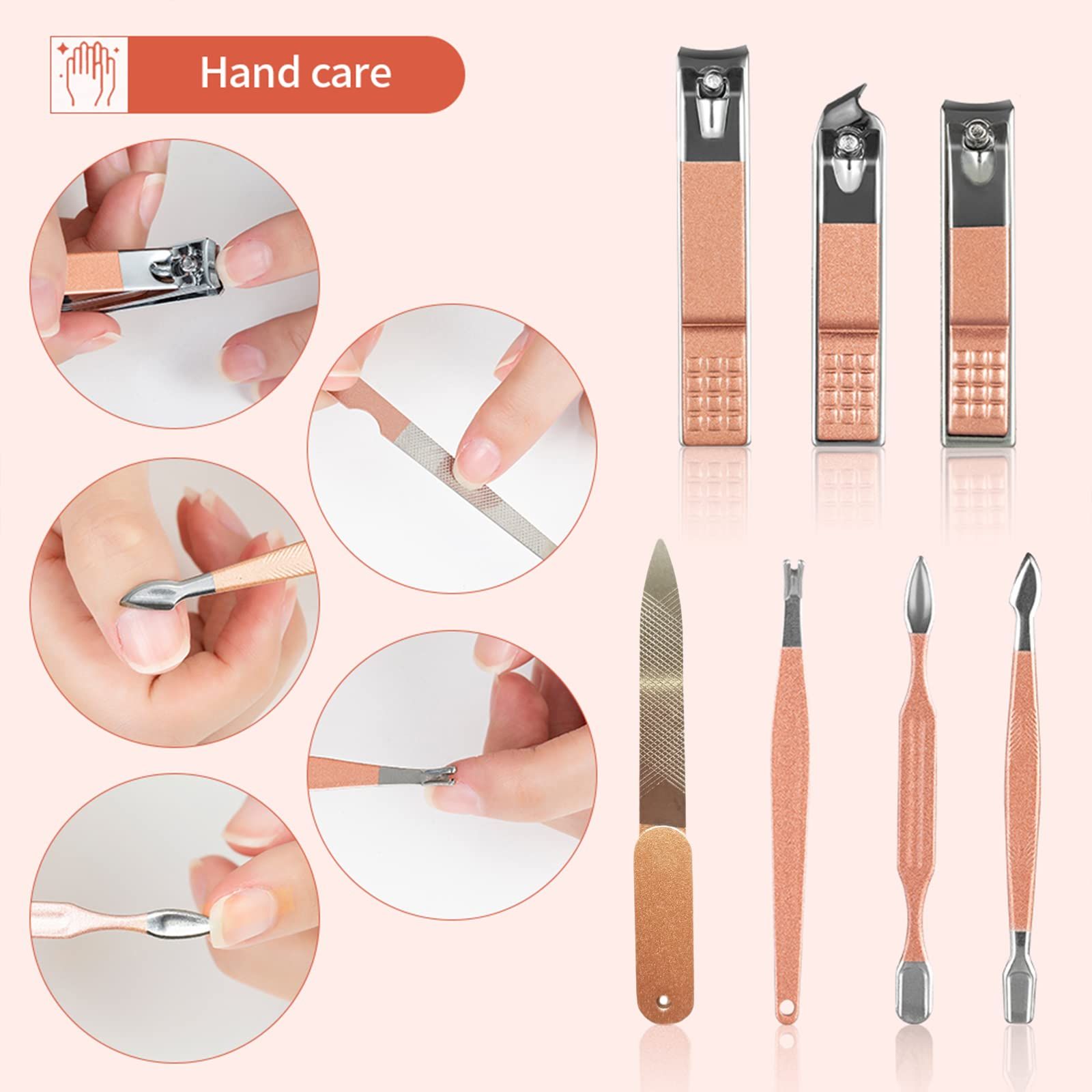 Nail Clippers Set 18 in 1 Stainless Steel Manicure Cutter Kits Nail Scissors Trimmer Portable Manicure Clipper Nail Care Tools — image 2