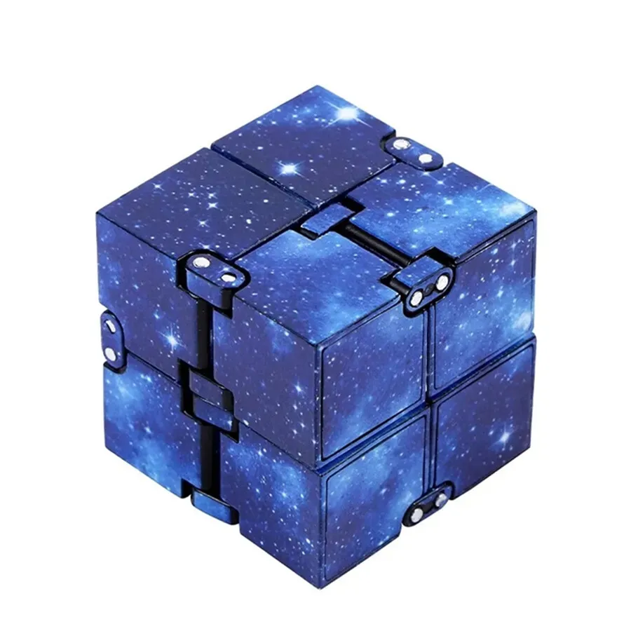Infinity Cube Fidget Toy in Purple Starry Sky for Stress Relief and Sensory Play โ image 5