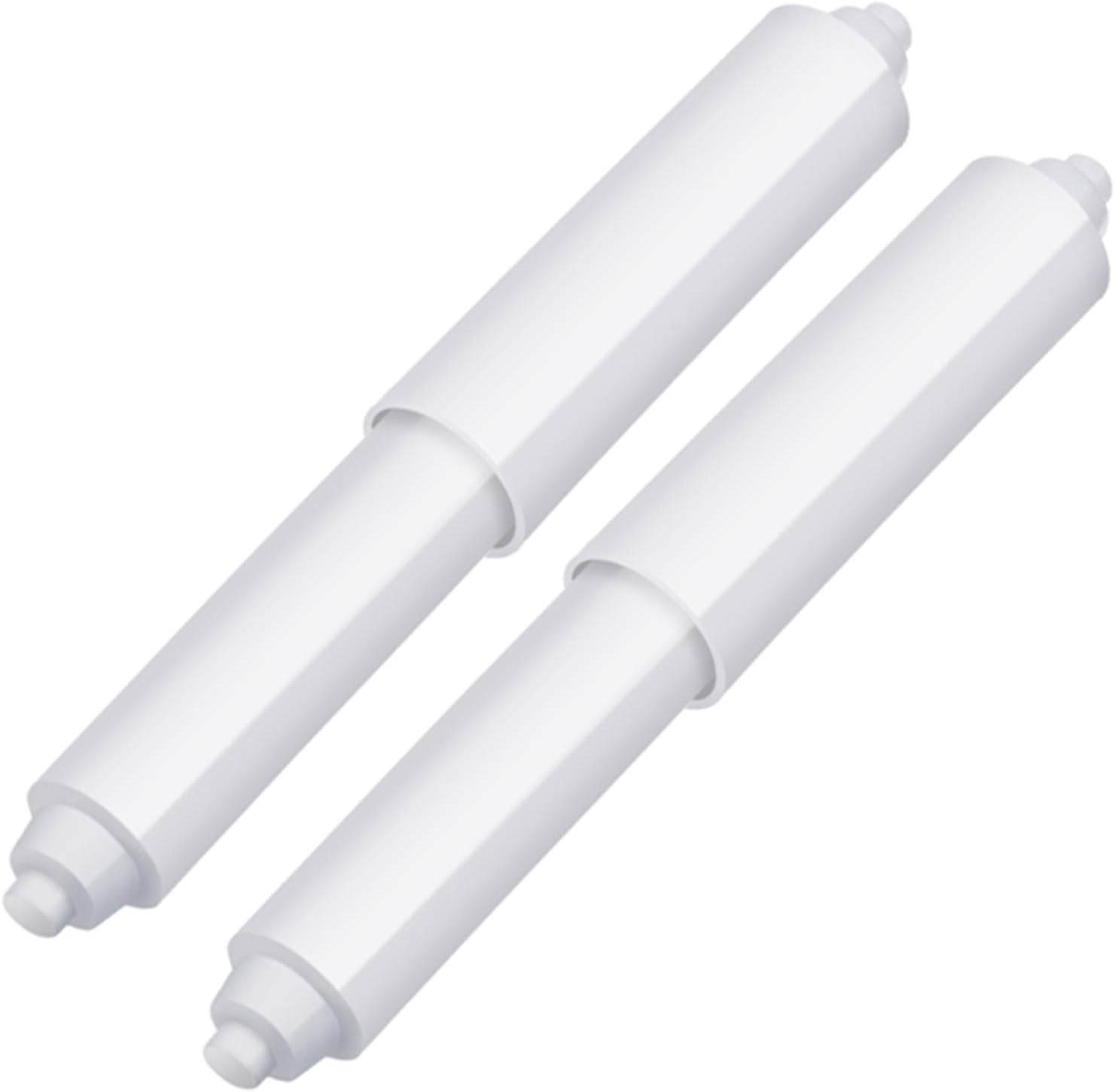 2 Pcs Universal Toilet Paper Holder Replacement Rod Spring Loaded Plastic Retractable Paper Replacement Rod Toilet Tissue Roll Holder Insert for Bathroom Home