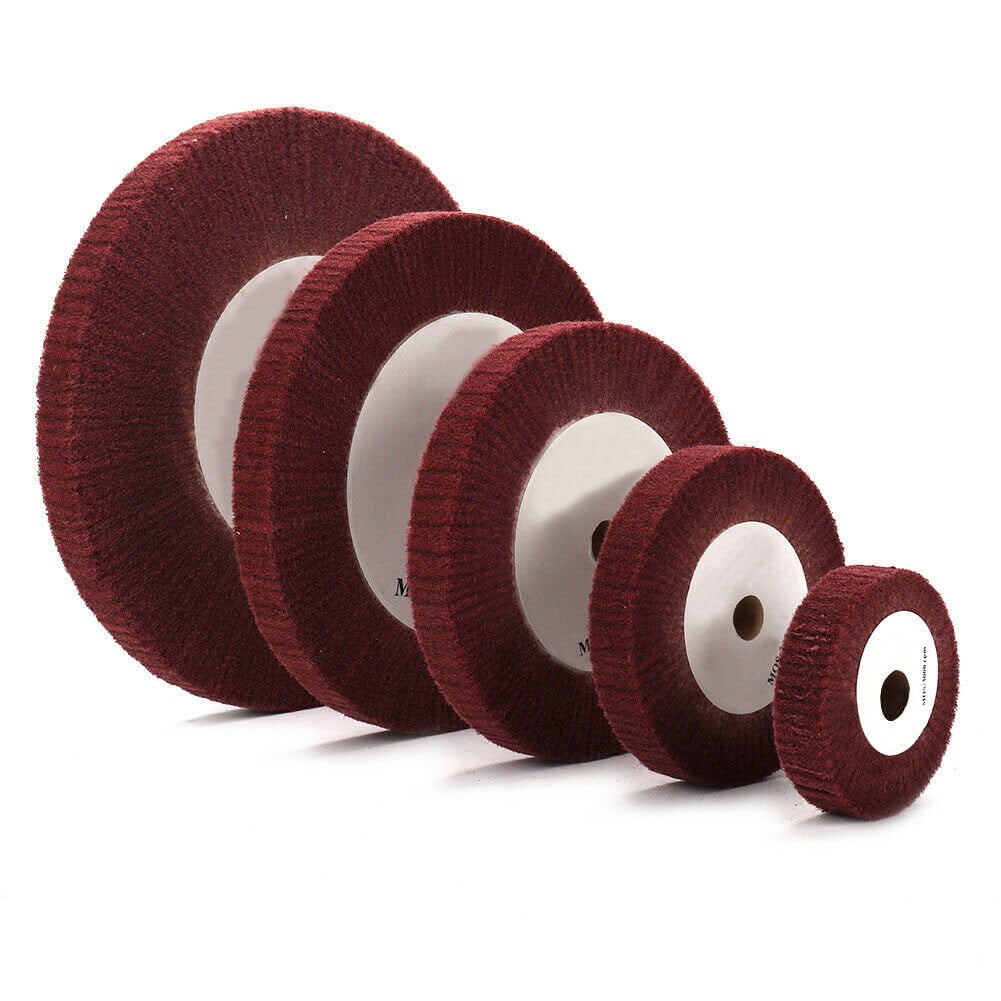 4”~12“ Nylon Fiber Flap Polishing Wheel Disc Non-Woven Abrasive Buffing 320-Grit 125Mm Smile Home 125Mm — image 5
