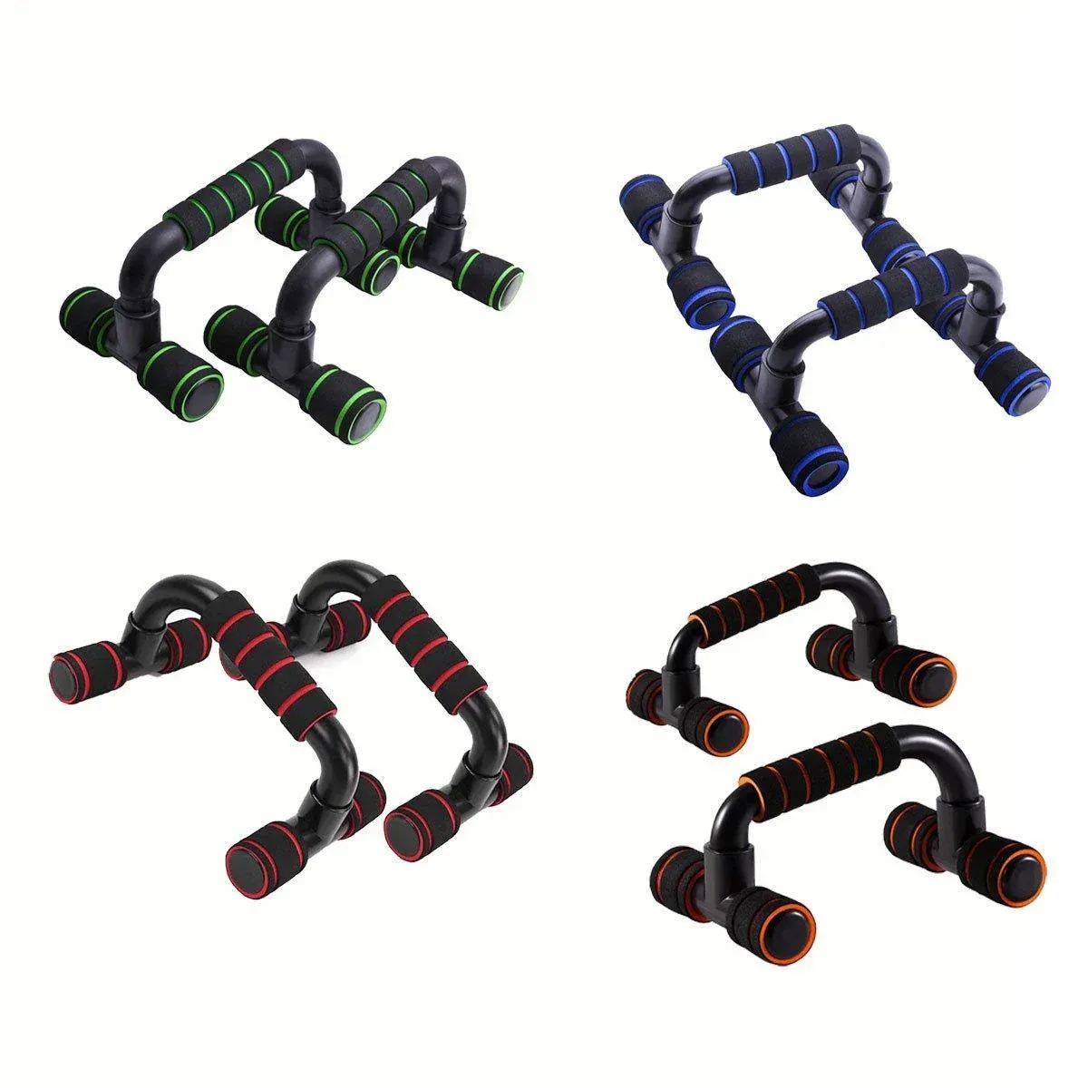 H Shaped Push Up Bars Home Fitness Equipment for Chest Arm Shoulder Training - Red โ image 3