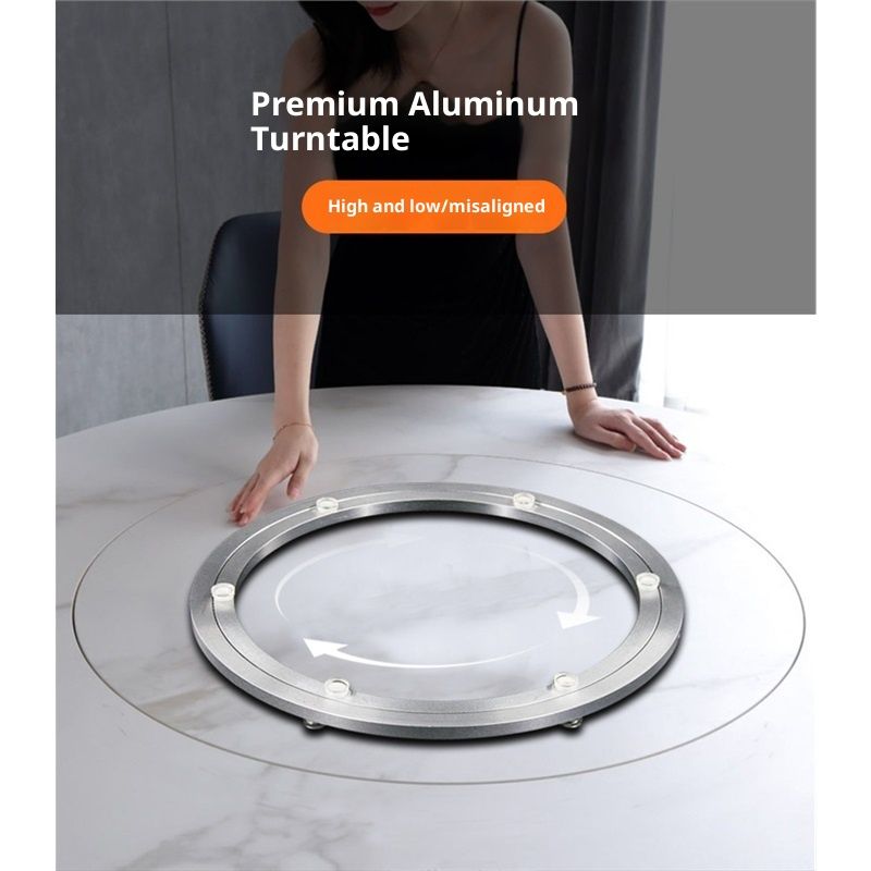 Aluminium Alloy Turntable Bearing, Heavy Duty Swivel Turntable Lazy Rotating Bearing Turntable Round Dining Table Smooth Swivel Plate Hardware (250mm - 10inch) — image 4